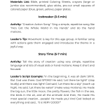 Sunday School Curriculum