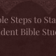 Simple Steps to Start an Independent Bible Study Habit